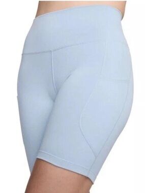 Nike One Women's High Waisted Bike Shorts in Light Blue